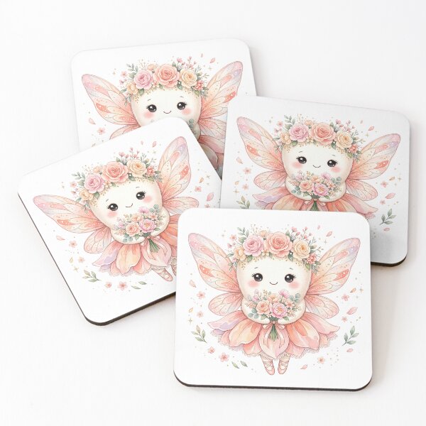 Item preview, Cute Spring Tooth Fairy Holding Flowers | Watercolor Tooth Fairy designed and sold by Mommy-Smile.