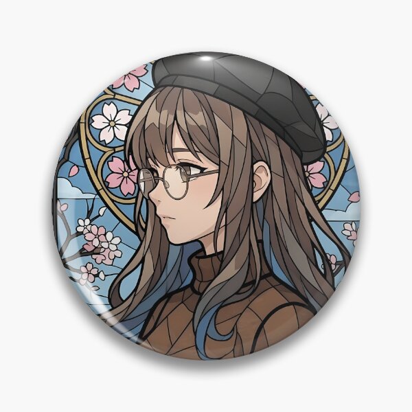 Item preview, Rio Futaba Bunny Girl Senpai Spring Blossom Stained Glass Portrait designed and sold by mildaclairmo.
