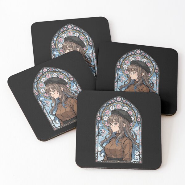 Item preview, Rio Futaba Bunny Girl Senpai Spring Blossom Stained Glass Portrait designed and sold by mildaclairmo.