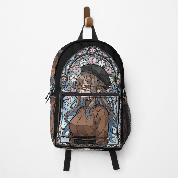 Item preview, Rio Futaba Bunny Girl Senpai Spring Blossom Stained Glass Portrait designed and sold by mildaclairmo.