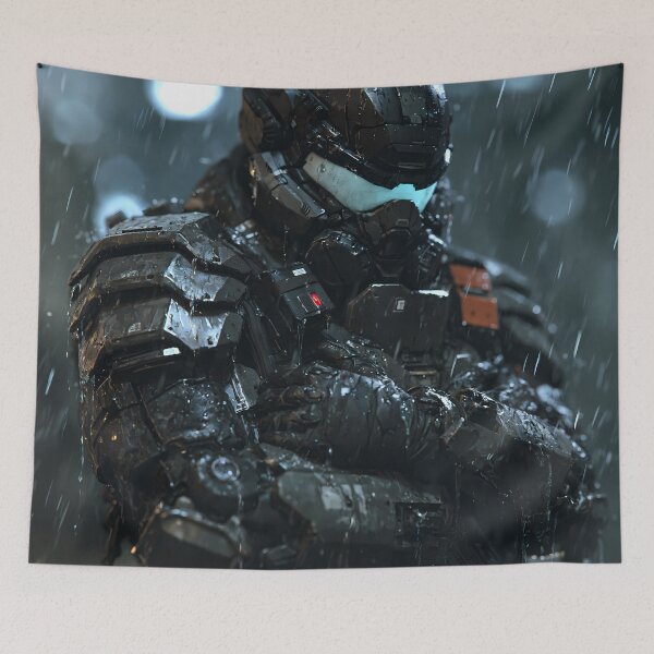 Item preview, Sci Fi Soldier Armor Night Rain Dark Concept designed and sold by FrostyFrisby.