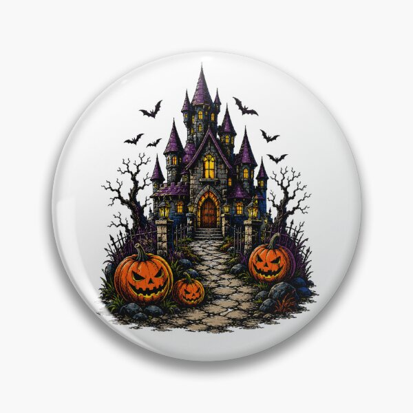 Item preview, Retro Haunted Castle Halloween Pumpkin Gothic Vintage designed and sold by Moizento.