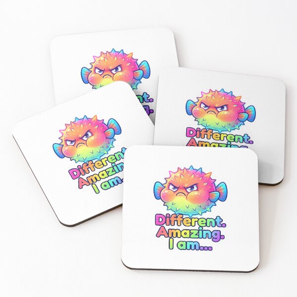 Item preview, Different. Amazing. I Am...Cute Pufferfish Positive Affirmation Design designed and sold by HoMya.