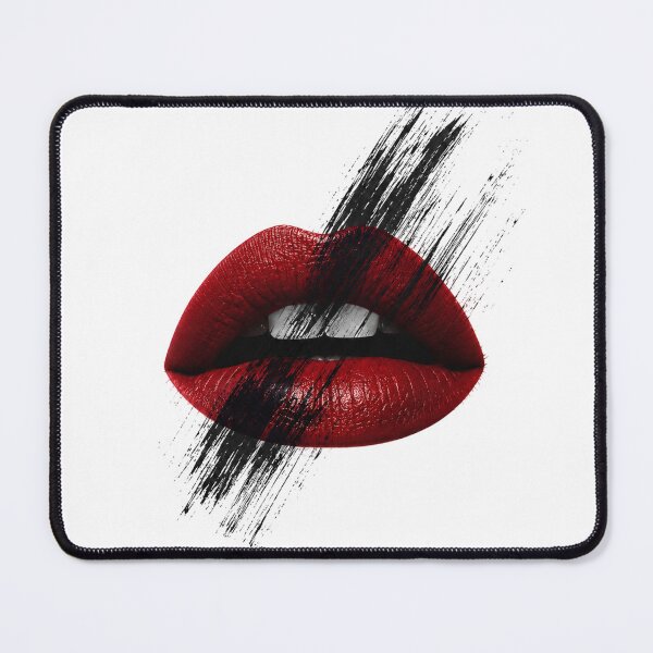 Item preview, Red Lips Brush Stroke Art designed and sold by tmoca.