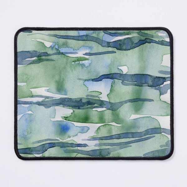Item preview, Green Water Reflections | Abstract Watercolor designed and sold by DzinkaDreamArt.
