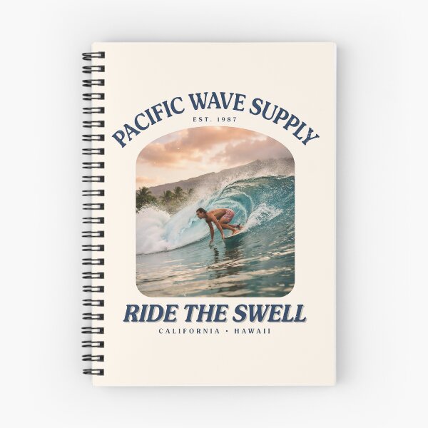 Item preview, Vintage Surf Sunset – Pacific Wave Supply | Retro surfer ocean design designed and sold by CHROMA NOIR.
