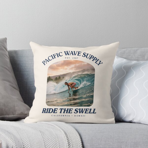 Item preview, Vintage Surf Sunset – Pacific Wave Supply | Retro surfer ocean design designed and sold by CHROMA NOIR.