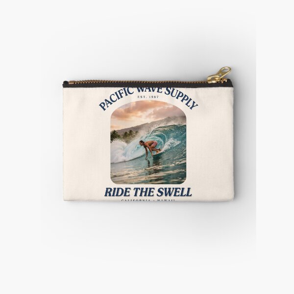 Item preview, Vintage Surf Sunset – Pacific Wave Supply | Retro surfer ocean design designed and sold by CHROMA NOIR.