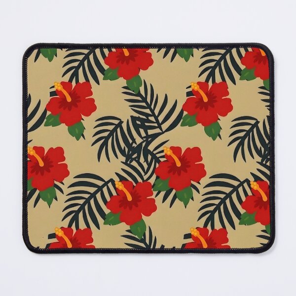 Item preview, Hawaiian Pattern of Hibiscus Flowers, Summer Nets and Tropical Leaves designed and sold by StyleArtStudio.