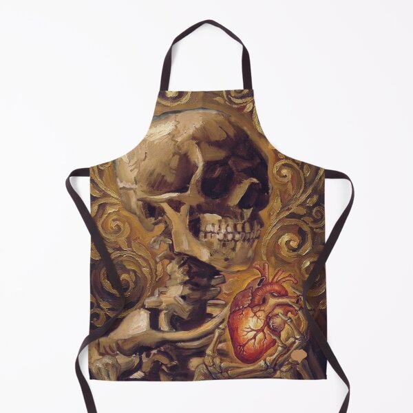 Item preview, Anatomy of the Soul - Skull with Heart in Oil Painting Style designed and sold by Purpleclomb.