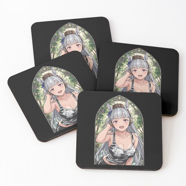 Item preview, Gold Ship Uma Musume Cheerful Forest Stained Glass Scene designed and sold by mildaclairmo.