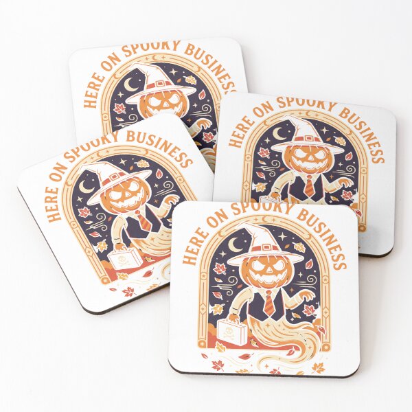 Item preview, Here On Spooky Business Halloween Pumpkin Ghost designed and sold by TMS-Studio.