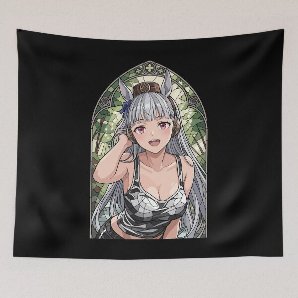 Item preview, Gold Ship Uma Musume Cheerful Forest Stained Glass Scene designed and sold by mildaclairmo.