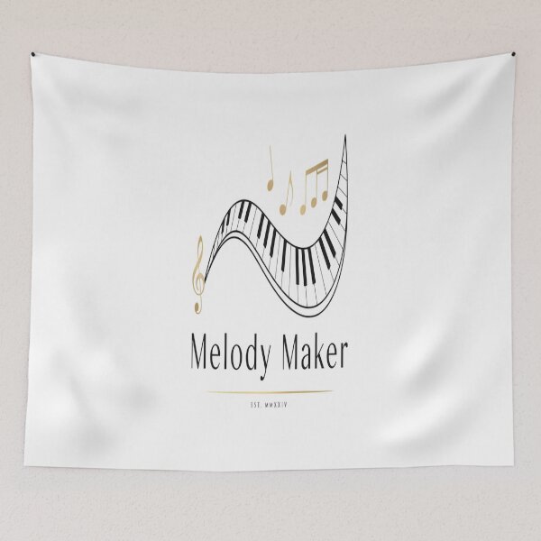 Item preview, Melody Maker – Minimalist Gold Piano Music Design designed and sold by Midnight Veil Designs.