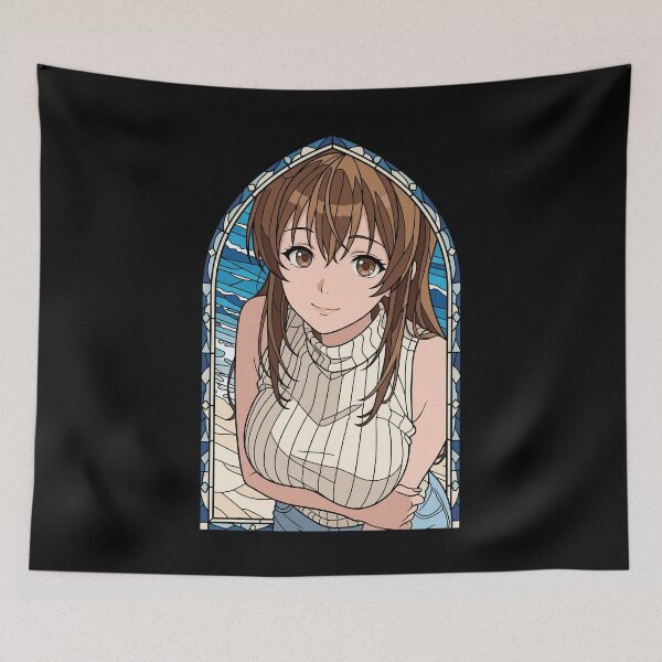 Item preview, Aina Yoshiwara Grand Blue Cozy Beachside Stained Glass Anime Girl designed and sold by mildaclairmo.