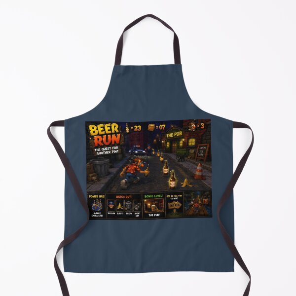 Item preview, Beer Run Retro Arcade Pub Gaming Funny Design designed and sold by Hornace88studio.