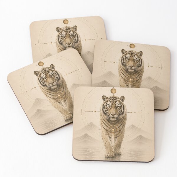 Item preview, The Golden Instinct – Sacred Tiger Geometry designed and sold by SacredLensV.