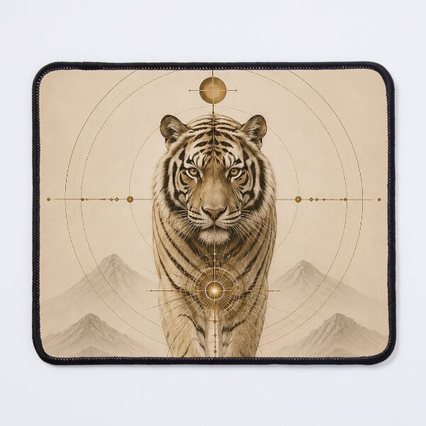 Item preview, The Golden Instinct – Sacred Tiger Geometry designed and sold by SacredLensV.