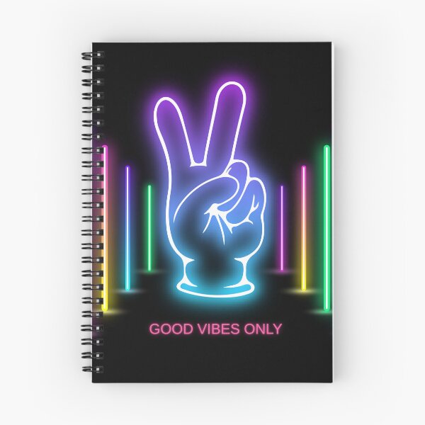 Item preview, Good Vibes Only Neon Peace Sign Retro Rave Art designed and sold by rich-moda.