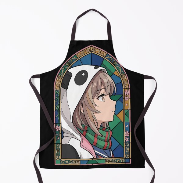 Item preview, Kaede Azusagawa Bunny Girl Senpai Cozy Panda Stained Glass designed and sold by mildaclairmo.