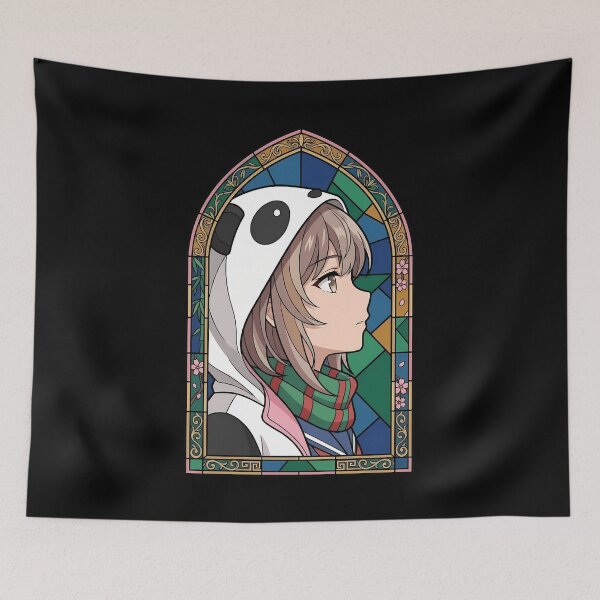 Artikelvorschau, Kaede Azusagawa Bunny Girl Senpai Cozy Panda Buntglas entworfen und verkauft von mildaclairmo.