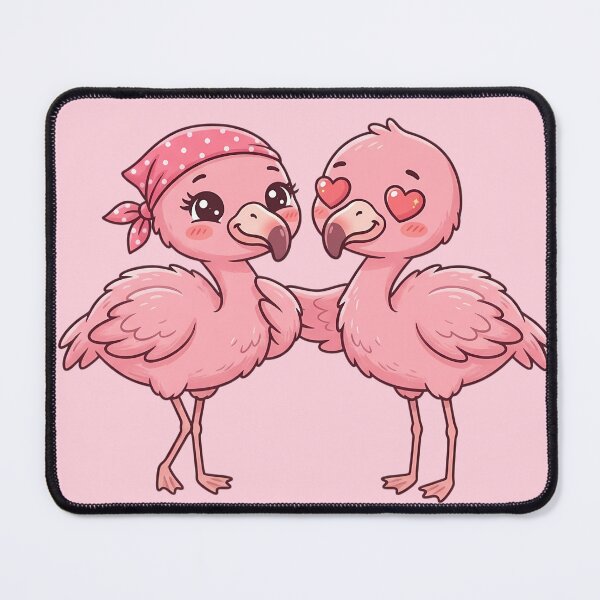 Item preview, Cute Kawaii Flamingo Couple Love designed and sold by jo-e-basta.
