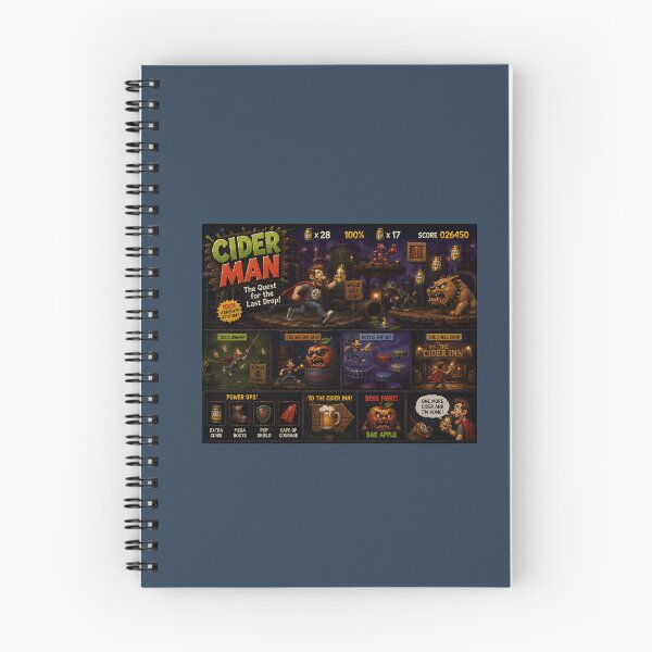 Item preview, Cider Man Retro Arcade Gaming Funny Cider Design designed and sold by Hornace88studio.