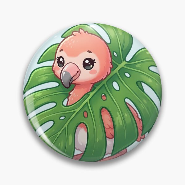 Item preview, Kawaii Flamingo Playing Hide and Seek designed and sold by jo-e-basta.