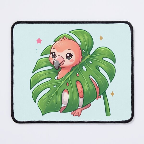 Item preview, Kawaii Flamingo Playing Hide and Seek designed and sold by jo-e-basta.