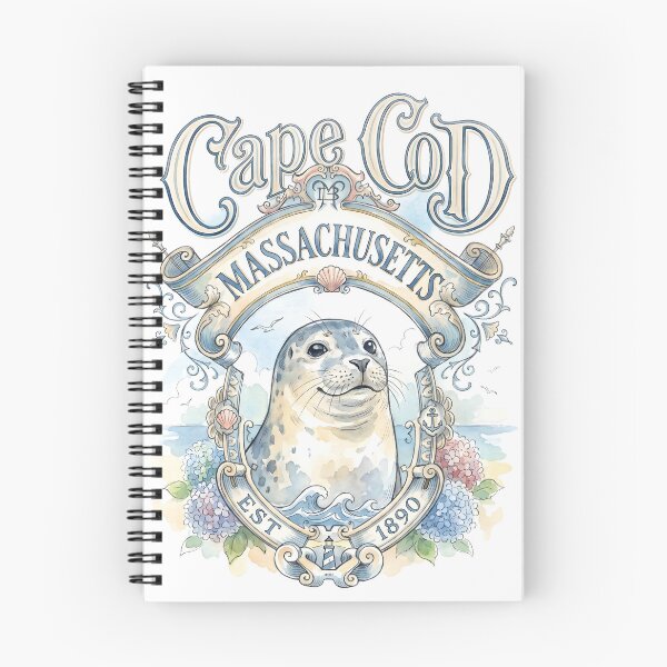 Item preview, Cape Cod Massachusetts Harbor Seal Vintage Emblem designed and sold by castillomiami.