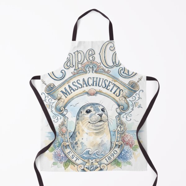 Item preview, Cape Cod Massachusetts Harbor Seal Vintage Emblem designed and sold by castillomiami.