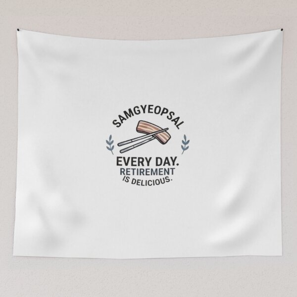 Item preview, Funny Korean BBQ Retirement Shirt – Samgyeopsal Every Day, Retirement Is Delicious Korean Culture Gift for Retirees designed and sold by SunAndJune.