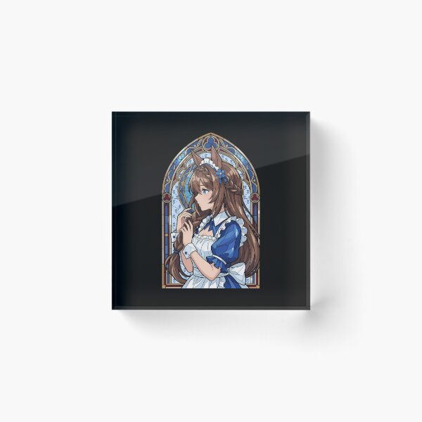 Item preview, Super Creek Uma Musume Maid Stained Glass Blue Elegance designed and sold by mildaclairmo.