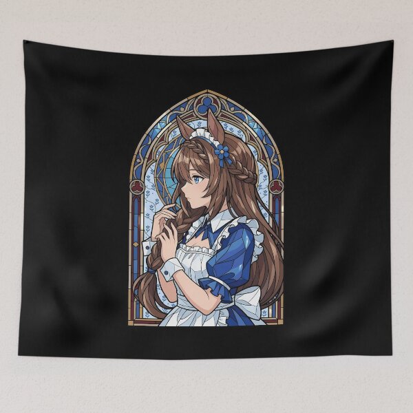Item preview, Super Creek Uma Musume Maid Stained Glass Blue Elegance designed and sold by mildaclairmo.