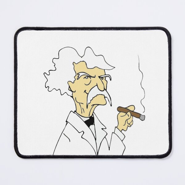 Item preview, Mark Twain Smoking a Cigar - Mark Twain Cartoon Illustration Portrait for Literature Lovers designed and sold by RickE.