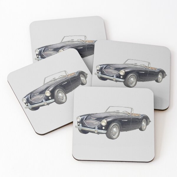 Item preview, Austin Healey negro en acuarela designed and sold by SuperMama1973.