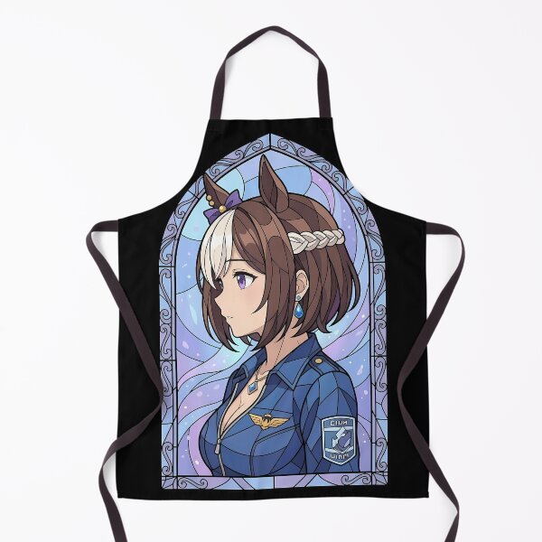 Item preview, Special Week Uma Musume Elegant Blue Stained Glass Portrait designed and sold by mildaclairmo.