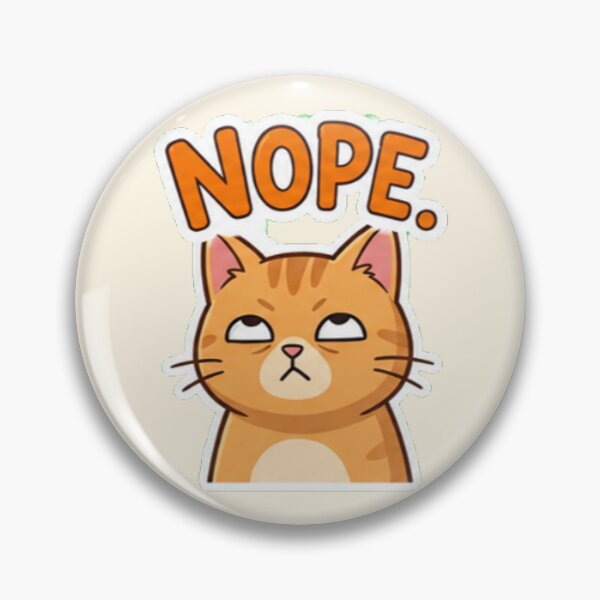 Item preview, Funny Sassy Orange Cat Rolling Eyes- NOPE designed and sold by BestBayCA.