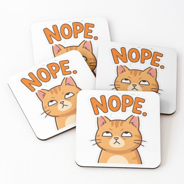 Item preview, Funny Sassy Orange Cat Rolling Eyes- NOPE designed and sold by BestBayCA.