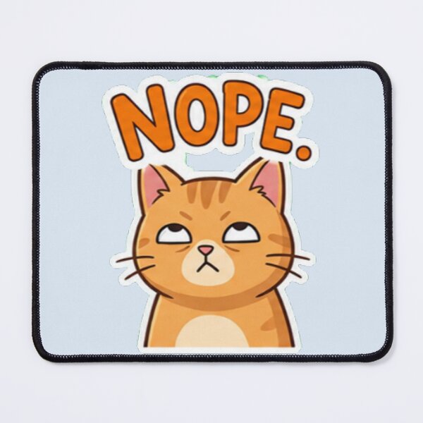 Item preview, Funny Sassy Orange Cat Rolling Eyes- NOPE designed and sold by BestBayCA.