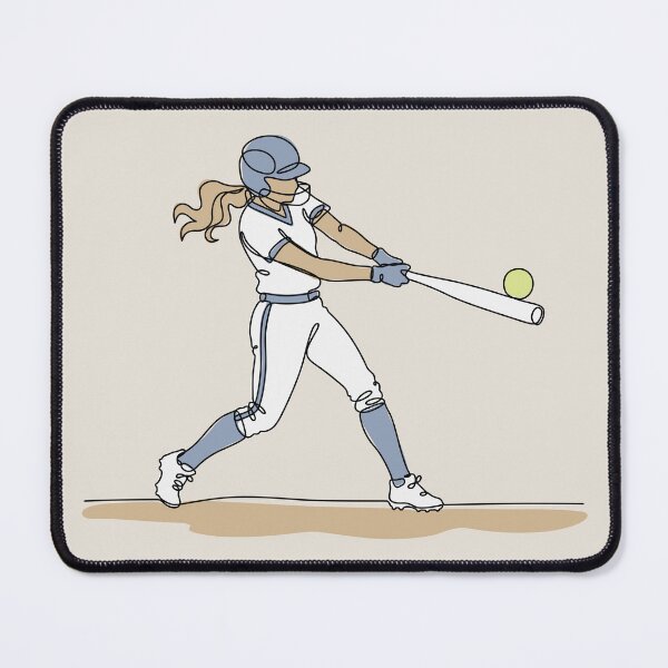 Item preview, Softball One Line Drawing designed and sold by MaddiLoppnow.