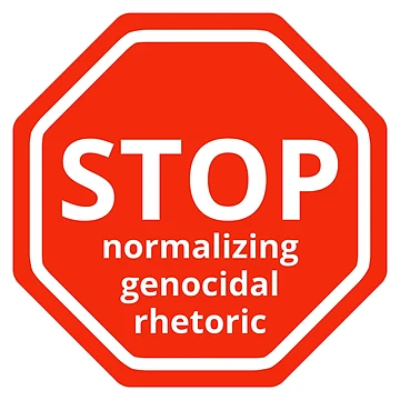 Artwork thumbnail, Stop normalizing genocidal rhetoric  by Rachel the Artist 