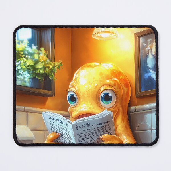 Item preview, Octopus Newspaper Bathroom Kawaii Sea Animal Reading Humor designed and sold by mildaclairmo.