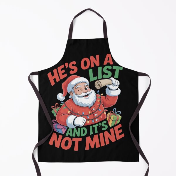 Item preview, He’s On A List And It’s Not Mine Funny Santa Christmas Gift Idea designed and sold by SkymarArt.