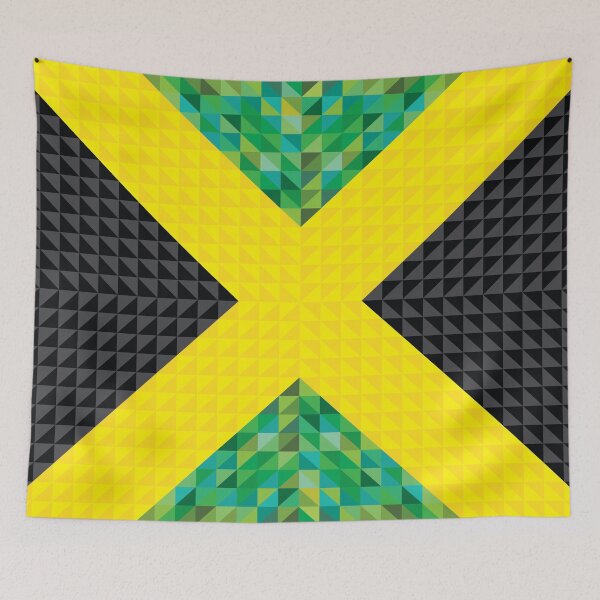 Item preview, Jamaica Geometric flag designed and sold by fimbisdesigns.