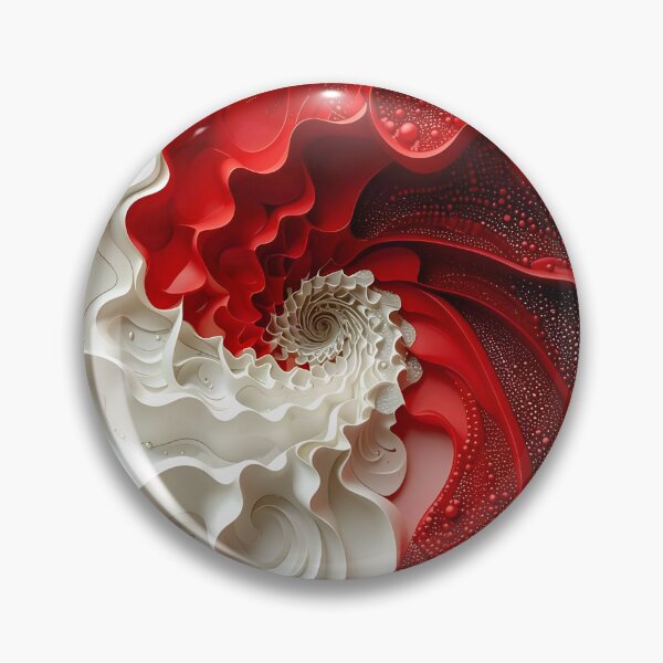 Item preview, Red and White Spiral Design designed and sold by Vicky Brago-Mitchell®.