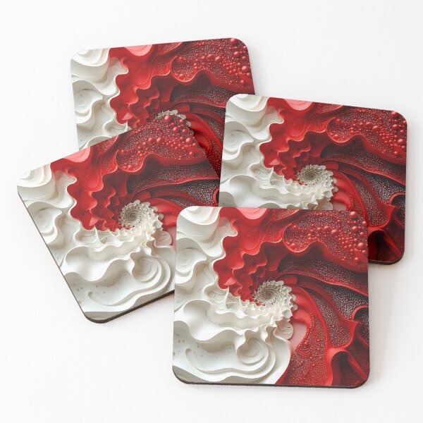Item preview, Red and White Spiral Design designed and sold by Vicky Brago-Mitchell®.