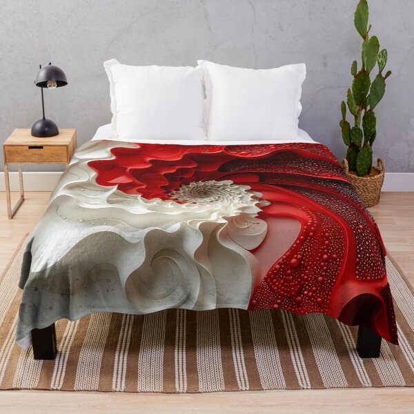 Item preview, Red and White Spiral Design designed and sold by Vicky Brago-Mitchell®.