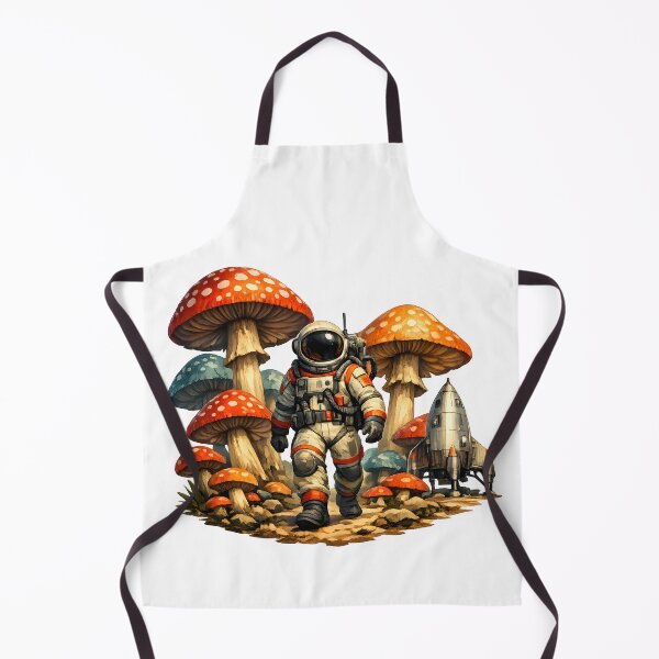 Item preview, Retro Sci-Fi Astronaut Exploring Giant Mushroom Planet designed and sold by builtforyou.