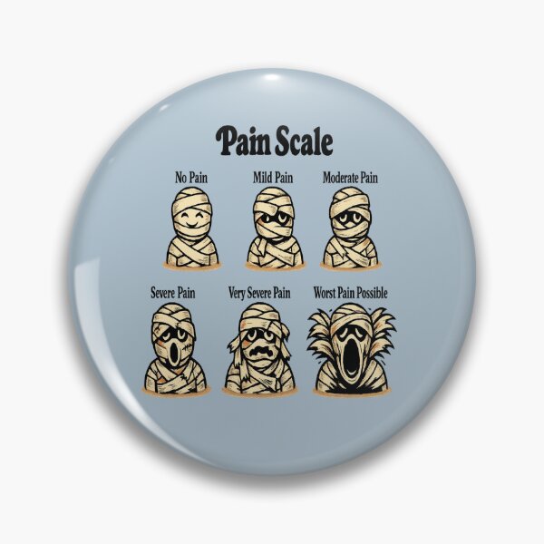 Item preview, Halloween Mummy Pain Scale for Nurses designed and sold by POD DYNASTY | Original Print On Demand T-Shirt Graphics.
